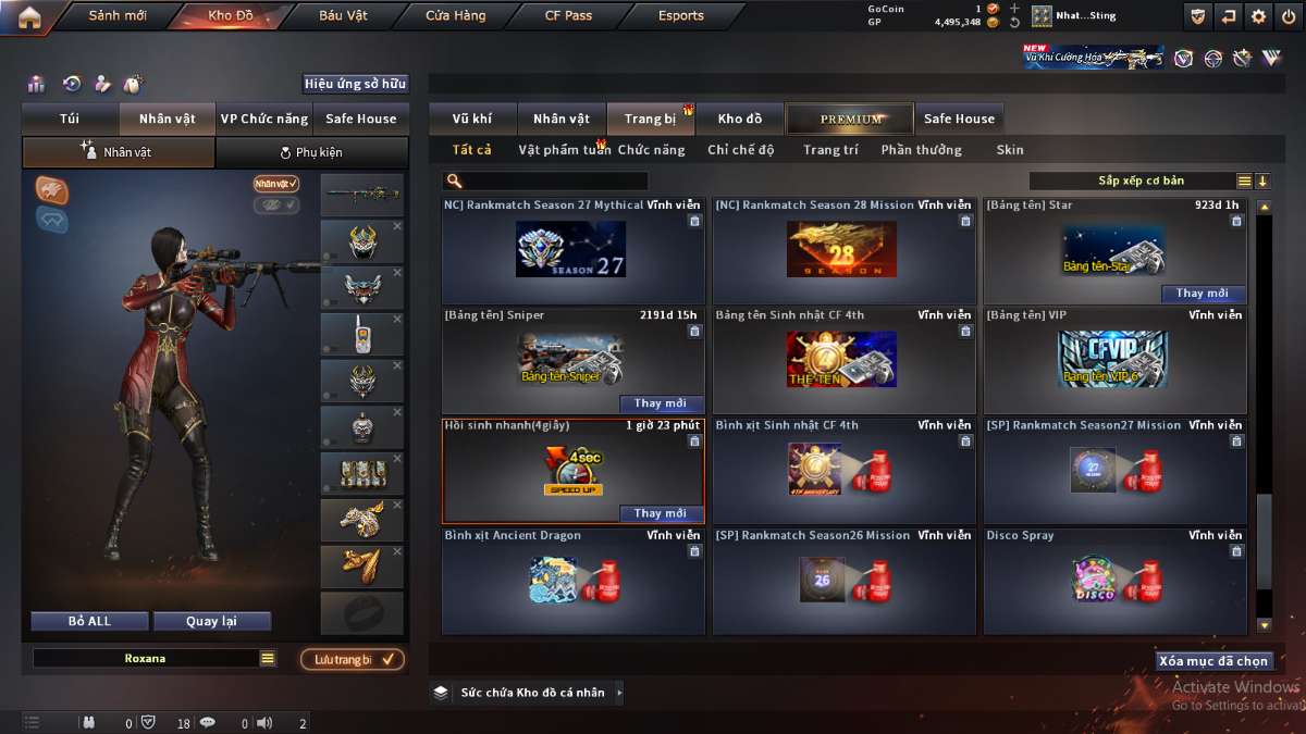 shop acc cf uy tin gia re